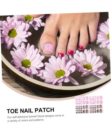 minkissy 4 Sheets Toe Nail Stickers Full Nail Decals French Stickers Toe Nail Decoration Nails Stickers French Manicure Stickers Toe Nail Decals Nail Polish Child Fake Nail Stickers - Buy Online on GoSupps.com
