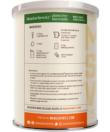 Manischewitz Matzo Meal 15 Oz - Gluten Free Kosher for Passover Matzah Meal (Pack of 2 - 35 Oz Total) - Buy Online on GoSupps.com