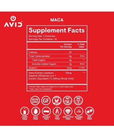 Playboy - Maca Root Gummies for Women and Men (60 Count - Peach Flavored) - Boost Sexual Vitality Libido Fertility - Supplement - 100% Natural Vegan Non GMO - 4:1 Extract Maca Peruana - Buy Online on GoSupps.com