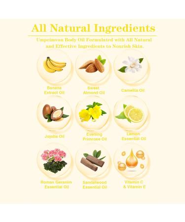 2 Pack Body Banana Juice Oil - Hydrating Vitamin C & E After Shower Moisturizer for Women - International Shipping - Buy Online on GoSupps.com