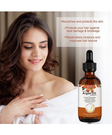 Organic Argan Oil for Hair Growth & Scalp Nourishment - 2.02 Fl Oz - Buy Online on GoSupps.com