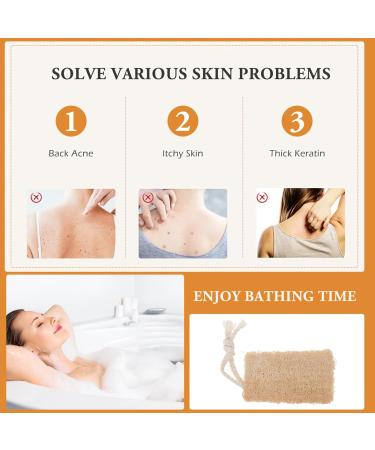 PATKAW Natural Loofah Bath Sponge Organic Luffa Bath Shower Sponge Exfoliating Back Body Scrubber for Shower - Buy Online on GoSupps.com