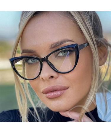 SERONI Cat Eye Blue Light Blocking Glasses - TR90 Frames for Men & Women | Anti-UV 56mm Leopard Design - Buy Online on GoSupps.com