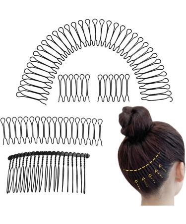Hair Comb Clips - Metal Hair Combs Wire Comb Clips | Concealed U Pin Hair Side Combs Hair Updo Styling Accessory Decorative Bangs Holder Hair Grooming Tool for Women & Girls Hairstyle C. Silver - Buy Online on GoSupps.com