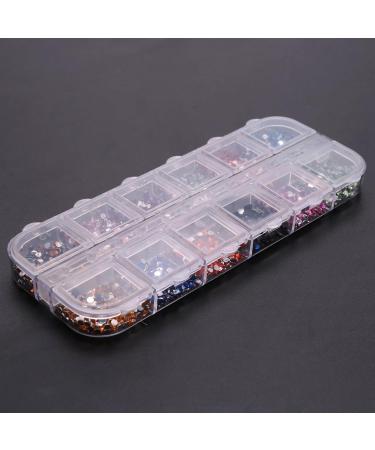 iFutniew 3D Shape New Nail Clear Nail Pearl Diy Nail Art Decorations Rivet Rhinestone Manicure Tools 5#12 Color Flat Color Diamond - Buy Online on GoSupps.com