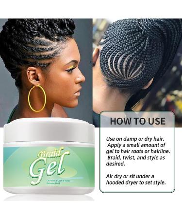VolksRose Braid Gel - Extreme Hold for Cornrows Locs & Twists | Smooths Frizz & Provides High Shine | 8.8oz Green - Buy Online on GoSupps.com