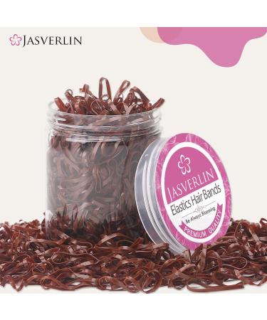 Elastic Hair Bands 1000pcs Brown Ponytail Holders Soft Hair Ties Styling - JASVRELIN - Buy Online on GoSupps.com