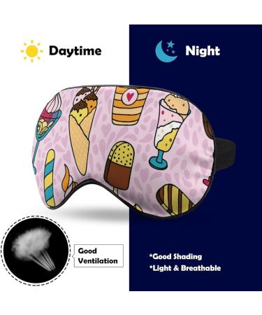 Ice Cream Sleep Mask - Adjustable Strap, Blocks Light, Perfect for Travel - Men and Women - Buy Online on GoSupps.com
