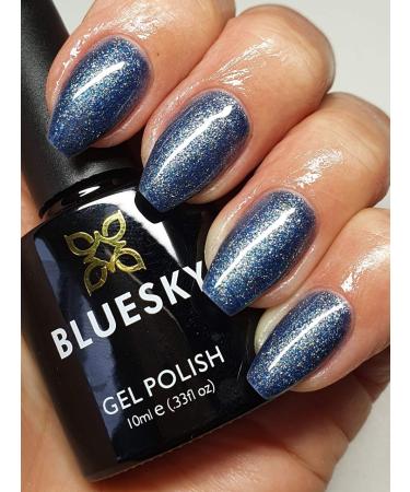 Bluesky Gel Polish Autumn Winter 2020 CITY VIBES EXCLUSIVE DENIM BLUE SHIMMER AW2022 ZERMATT UV/LED NAIL SOAK OFF