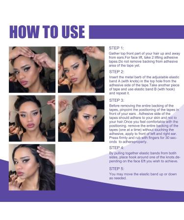 80-Piece Invisible Face Lift Tape | V-Shape Lifting Stickers & Tools for Makeup | Thin Discreet Face Elevation Solution - Buy Online on GoSupps.com