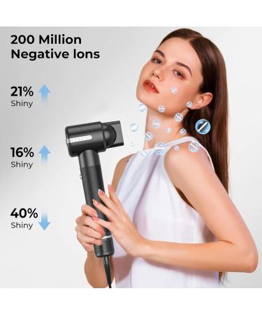 Air Styler 7 in 1: High-Speed 11000 RPM Hair Dryer & Warm Air Brush Set with 7 Attachments for Drying Smoothing Curling & Volume | Ions Care & Scalp Massager - Black - Buy Online on GoSupps.com