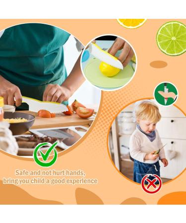 Abizarch 25Pcs Kids Cooking Set Safe Kids Kitchen Cutter Set Montessori Kitchen Tools with Cutters Potato Chipper Peeler Oversleeves Bear Sandwich Mould Chopping Bboard Gloves Apron Fruits Forks for C Picture money - Buy Online on GoSupps.com