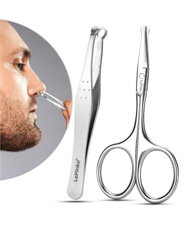 LePinko Nose Hair Trimmer For Men Nasal Hair Tweezers For Women Small Scissors For Hair Grooming