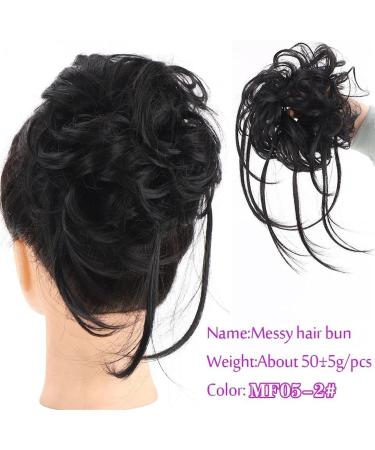 Messy Bun Hair Piece for Women Synthetic Messy Bun Hair Piece Curly Hair Bun Extensions with Straight Tails Elastic Band Curly Chignon False Hairpieces Ponytail Extensions for Women Fake Hair Access 2 - Buy Online on GoSupps.com