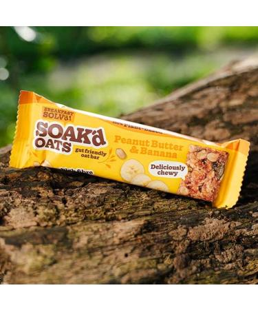 Soak'd Oats Peanut & Banana Deliciously Chewy & Gut Friendly High Fibre Healthy Breakfast Snacks 42g | Pick Any Number of Bars - Buy Online on GoSupps.com