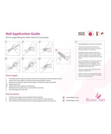 Bling Art Pink Metallic Ballerina Coffin False Nails - 24 Long Artificial Nails with Glue - Perfect for Stunning Nail Art - Buy Online on GoSupps.com