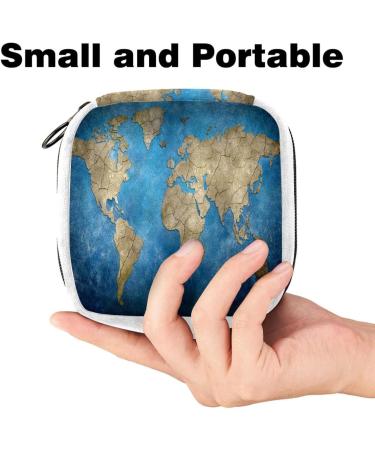 GIAPB Sanitary Napkin Storage Bag | Period Tampon Makeup Pad Pouch - Blue Art Color - Buy Online on GoSupps.com