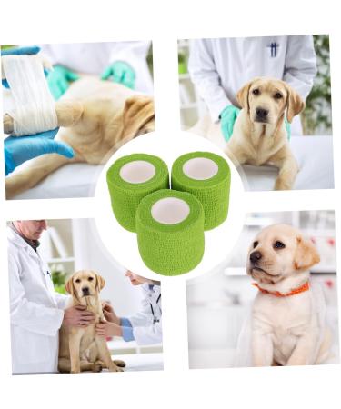 FRCOLOR 3 Rolls Pet Glue Tape - Dog & Cat Athletic Non-Woven Sports Tape (Green 5x5cm) for Ankle & Paw Support - International Shipping Available - Buy Online on GoSupps.com