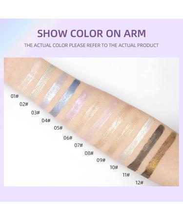12 Colors Liquid Eyeshadow | Long Lasting Shimmer Eyeshadow Makeup Set - Sparkling Eye Shadow Makeup Kit Perfect for Every Woman and Girl Uwariloy 12pcs - Buy Online on GoSupps.com