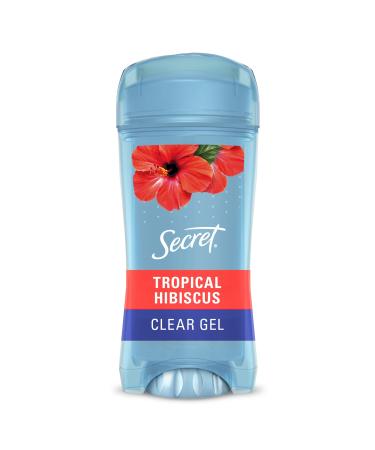 Secret Fresh Antiperspirant Deodorant for Women 48hr Freshness Sweat & Odor Protection PH Balancing Minerals Clear Gel Tropical Hibiscus Scent 2.6 oz