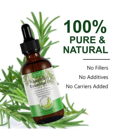 Purvigor Rosemary Essential Oil 2.02 oz for Hair & Skin Care - Stimulates Growth, Soothes Scalp, Refreshing Aromatherapy - Men & Women - 1 Pack - Buy Online on GoSupps.com