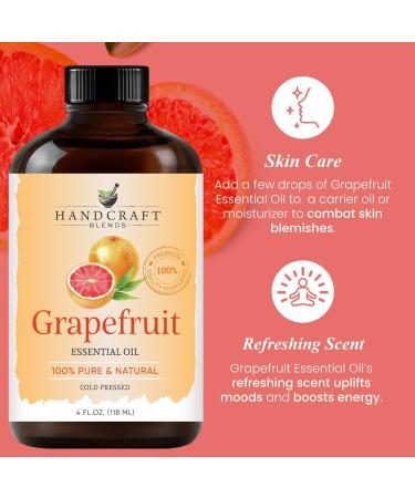 Handcraft Blends Double Citrus Set: Lemon and Grapefruit Essential Oils (2 x 4 Fl Oz) 100% Pure & Natural for Diffuser Aromatherapy and DIY Projects - Buy Online on GoSupps.com