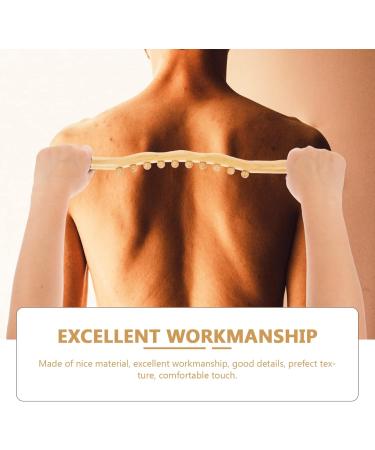 Buy Gleavi 2st Roll Rod with 10 Pearls - Multi-Purpose Gua Sha Trigger-Point Massager & Shoulder Roller Tool - Light Yellow Fitness Device for Body Relief - Buy Online on GoSupps.com