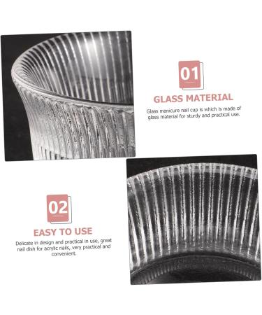 Beaupretty Glass Nail Cups tool nail cups nail art accessories nail dappen dish nail dish cups nail art dish cup dappen dish for acrylic nails nail art cup manicure nail cup plate cup - Buy Online on GoSupps.com