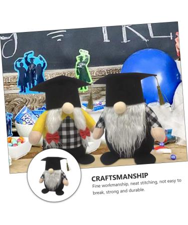 Cabilock 1pc School Season Dwarf Home Adornment Doll Lovely Ornament Graduation Decoration Faceless Black 21x19cm - Buy Online on GoSupps.com