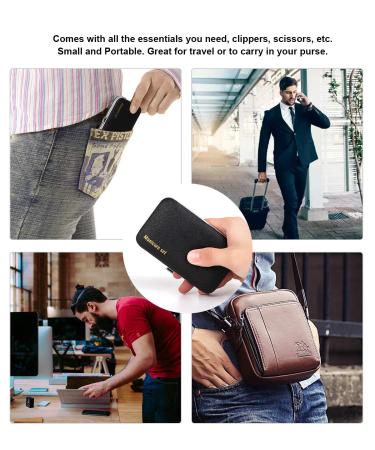 10-Part Manicure Set & Pedicure Kit - Nail Scissors Clippers & Travel Beauty Set (Black) - Buy Online on GoSupps.com