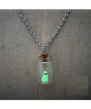 Nagoyuki 1 PCS Glow in the Dark Adopt A Ghost Necklace Cute Halloween Jewellery Pet Ghost - Buy Online on GoSupps.com