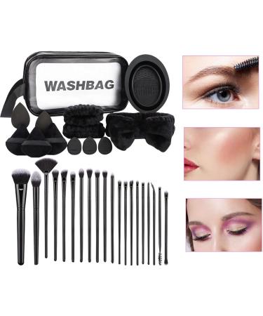 Face Makeup Tool Set Cosmetic Applicators Kit - Set With Organizer Bag With Hair Tie And Powder Puff Soft Brushes Multi-functional Set For Beginners - Buy Online on GoSupps.com