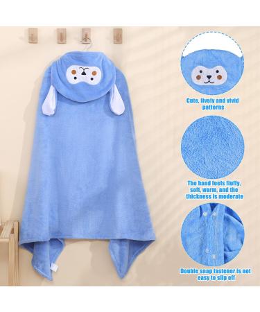 Funmo Baby Hooded Towel 70x140 cm - Soft Super Absorbent Bath Towel for Kids (0-5 Years) - Cute Blue Design - Buy Online on GoSupps.com