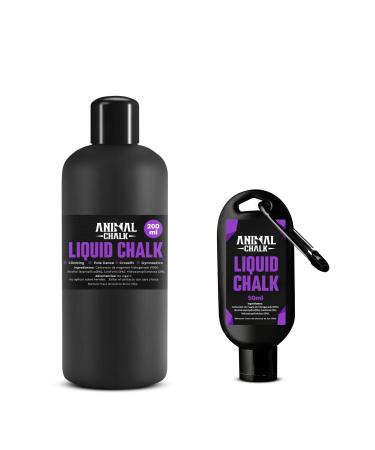 Animal Chalk - Advanced Liquid Magnesium 200 ml + 50 ml handle climbing crossfit pole dance calisthenia gym padel boulder - magnesium crossfit - pole grip - liquid chalk