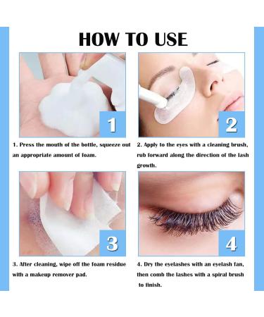 Lash Shampoo Kit for Eyelash Extensions - Extension Cleanser with Brushes for Salon & Home Use - 50ML - Buy Online on GoSupps.com