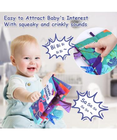 Eutionho Flying Animal Sensory Toys 8 Page Baby Books Soft Toys Tape on Pushchair/Car Seat/Crib Early Education Toy Newborn Activity Sensory Toys for Baby Baby Books 0-12 Months for Early Education Flying Animals - Buy Online on GoSupps.com