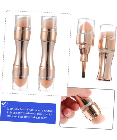 Ipetboom 1pc 4 in 1 Makeup Brush Fake Lips Multifunctional Blush Brush Multifunctional Makeup Tool Makeup Loose Powder Brush Double Ended Makeup Brush Accessories Plastic Portable - Buy Online on GoSupps.com