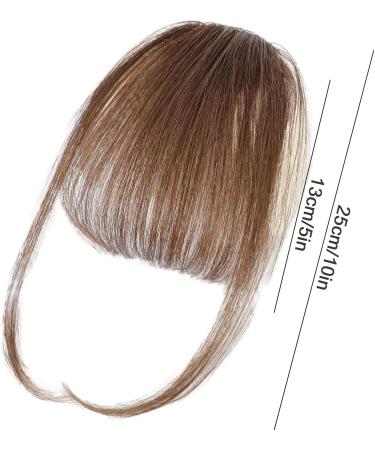 Bang Clip in Hair Extensions | French Bangs Clip on Hair Bangs Extensions - French Bangs Clip on Fake Fringe Stylish Natural Color Fringe Hairpieces for Girls Women brown - Buy Online on GoSupps.com