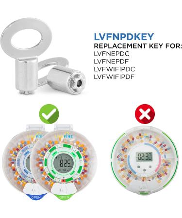 LiveFine Replacement Key for Pill Dispensers - LVFNEPDC, LVFNEPDF, LVFWIFIPDC, LVFWIFIPDF - Buy Online on GoSupps.com