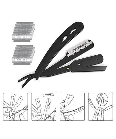 Beard Shaper Kit with Straight Edge Razor, Stainless Steel Scissors, Comb, Template Guide - 10 Double Edge Blades and Barber Pencil Included - Buy Online on GoSupps.com