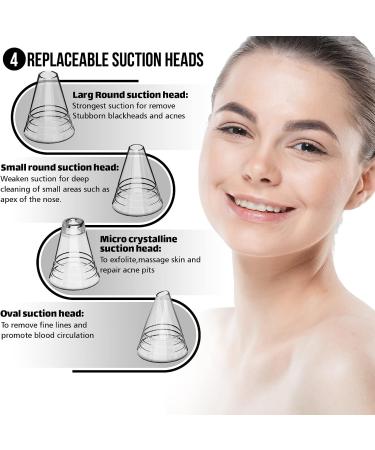 TOONZIB Rechargeable Blackhead Remover Vacuum with 4 Suction Heads & Mud Mask for All Skin Types - Buy Online on GoSupps.com