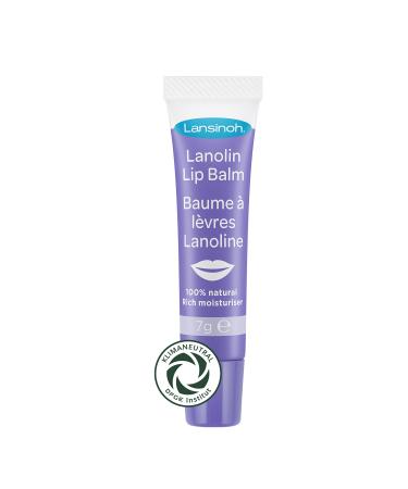 Lansinoh Lanolin Lip Balm - soothes and protects dry & chapped lips - actively moisturizes - climate neutral - 7 g