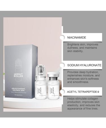 S rum clat - Rouleau de massage doux pour le visage et s rum apaisant et hydratant r duisant le teint terne et les poches coffret de soins portable - Buy Online on GoSupps.com