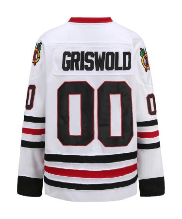 oldtimetown Clark Griswold #00 Movie Hockey Jerseys Stitched Letters and Numbers S-XXXL XL 00#white