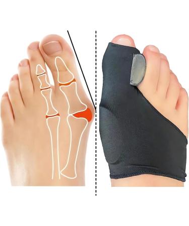 2 Pairs Bunion Corrector Sock - 2023 New Orthoes Bunion Relief Socks Women & Men Comfortable Orthopedic Bunion Toe Corrector Big Toe Straightener Brace Hallux Valgus Corrector Bunion Pads (Black)