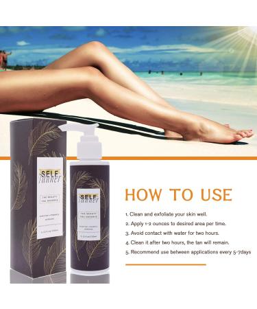 Best Self Tanner - Natural Sunless Tanning Lotion for Face & Body Non-Irritating Bronzer for Medium to Dark Skin (5.12 fl oz) - Shop Internationally - Buy Online on GoSupps.com
