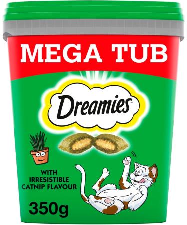 DREAMIES Cat Treats with Catnip Flavour 350g MegaTub Pack of 2 non applicable - Buy Online on GoSupps.com