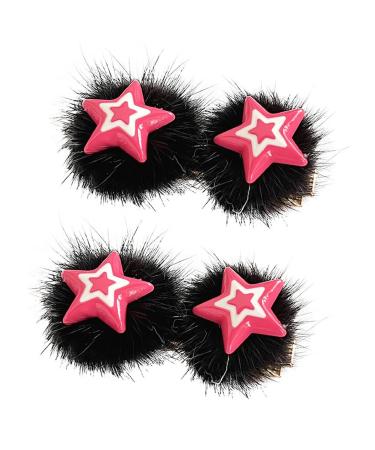 Braids Hair Clip For Hot Girls Plush Star Hair Barrettes Plush Ponytail Bangs Hair Barrettes For Teens Girls Hair Clip