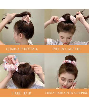 Heatless Curls Headband Soft Satin Black Heatless Curlers Heatless Curls Overnight for Long Hair Elastic Hair Curlers to Sleep in Hair Styling Tools - Buy Online on GoSupps.com