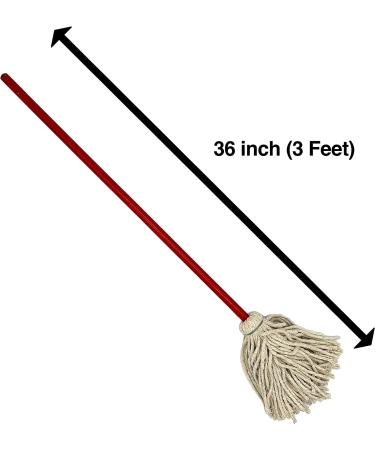 Rocky Mountain Goods Small 36-inch Cotton Yarn Mop - Made in USA - Solid Wood Handle - Heavy Duty - 3 Feet Long - Buy Online on GoSupps.com